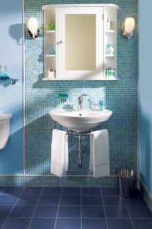 DIY μπάνιο μπλε