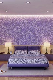 Λιλά χρώμα στο υπνοδωμάτιο