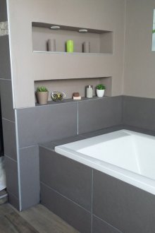 DIY μπάνιο γκρι