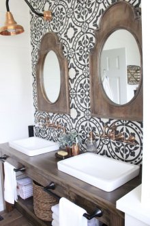 DIY μπάνιο με μοτίβο