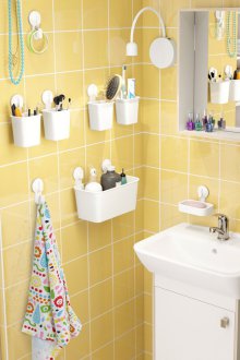 DIY μπάνιο κίτρινο