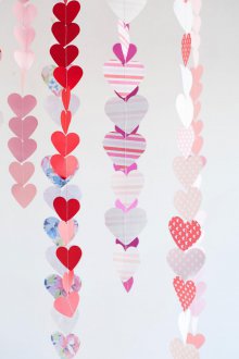 Τέχνη στις 14 Φεβρουαρίου χαρτί γιρλάντα