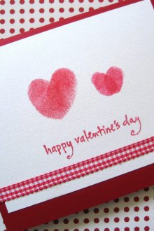 Craft 14 Φεβρουαρίου ευχετήρια κάρτα με κορδέλα