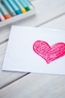 Τέχνη στις 14 Φεβρουαρίου καρτ-ποστάλ με μια φωτογραφία