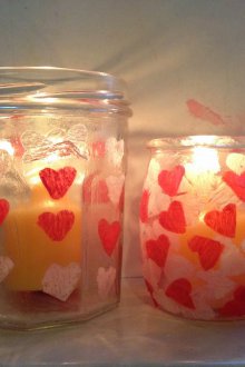 Craft 14 Φεβρουαρίου κηροπήγιο με μοτίβο