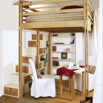 Κρεβάτι σοφίτα ξύλινη