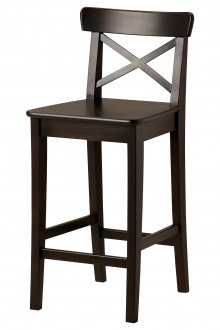 Μια τέτοια μαύρη καρέκλα είναι ιδανική για μια νεοκλασική ή ακόμα και ρουστίκ κουζίνα