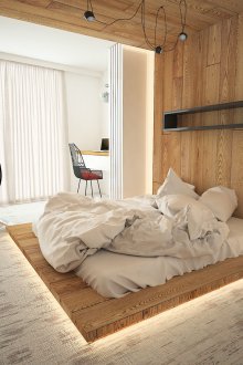 Κομψό κρεβάτι με στυλ Eco