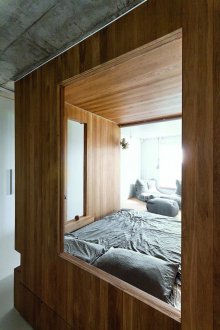 Βιομηχανικό στιλ πανοραμική κρεβάτι