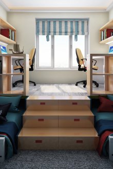 Bed podium για ένα αγόρι