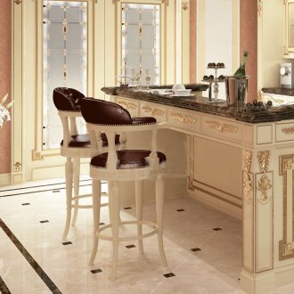 Κλασικά σκαμπό για μπαρ από δέρμα και ξύλο