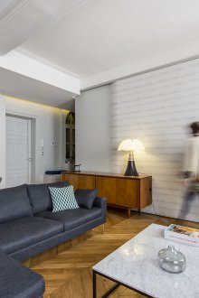 Λευκό εσωτερικό διαμέρισμα στούντιο