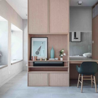 Ιαπωνικό εσωτερικό με γραφείο