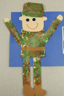 Χειροτεχνία για τις 23 Φεβρουαρίου καρτ ποστάλ στρατιώτη