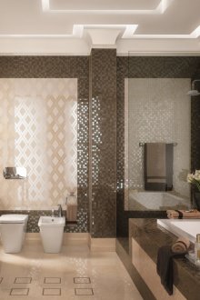 Καφέ Μωσαϊκό Μπάνιο