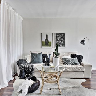 Ζώνες κουρτινών στο σαλόνι