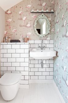 Ταπετσαρία τουαλέτας Flamingo