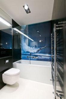 Τοίχο τοίχου στην τουαλέτα