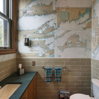 Τουαλέτα ταπετσαρία γεωγραφική