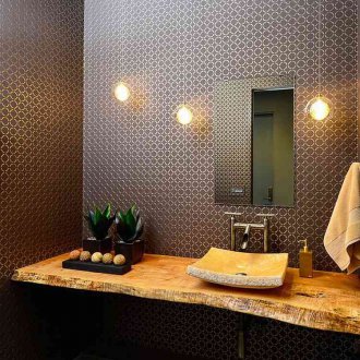 Τουαλέτα ταπετσαρία μεταλλικά