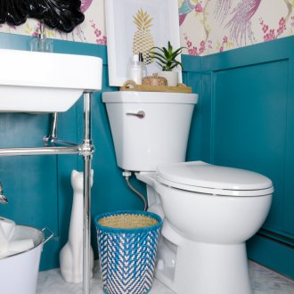 Ταπετσαρία στην τουαλέτα με πάνελ