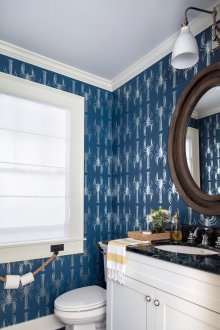 Ταπετσαρία στην τουαλέτα με καραβίδες