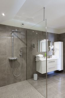 Μεγάλο μπάνιο με ντους ψιλής βροχής