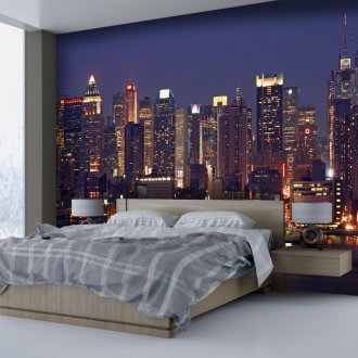 Νυχτερινή πόλη τοιχογραφίας