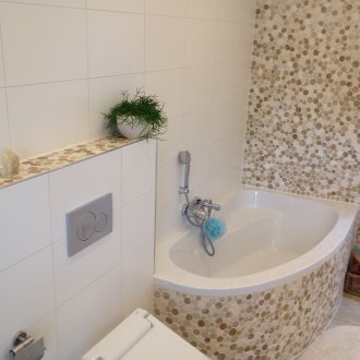 Γύρω μωσαϊκό στο μπάνιο