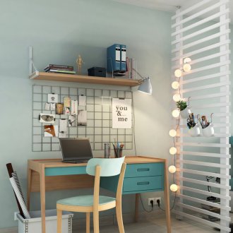 Πώς να οργανώσει τα έπιπλα σε ένα στούντιο διαμέρισμα με ένα γραφείο