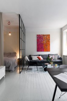 Studio διαμέρισμα 40 τ.μ. με διαχωριστικό γυαλί