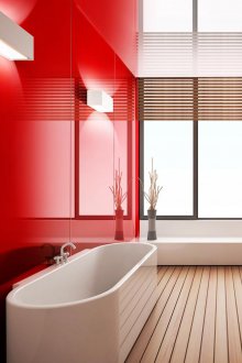 Επισκευή τουαλέτας με κόκκινα πλαίσια