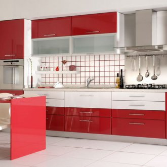 Αποκατάσταση της πρόσοψης κουζίνας κόκκινο