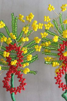 Håndverk for 8. mars, åtter fra perler