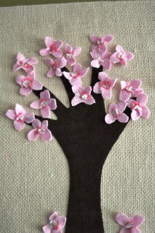 Håndverk 8. mars blomstrende tre