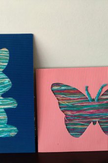 Håndverk for 8. mars, bilder av tråd