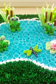 Håndverk for 8. mars uvanlig i quilling teknikk