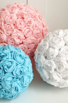 Håndverk 8. mars baller fra servietter