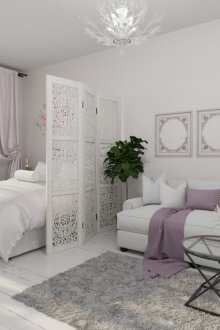 Δύο δωμάτιο odnushka με μια οθόνη