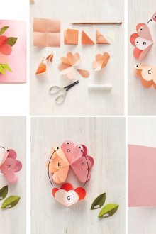 Gave til 8. mars gjør det selv volumetrisk postkort trinn for trinn