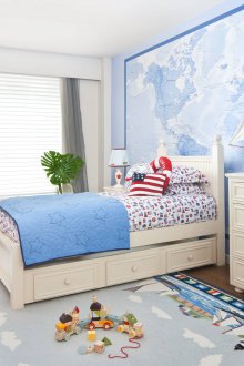 Νηπιαγωγείο ναυτικού στυλ με χάρτη.