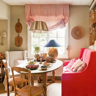 Ρουστίκ σχεδιασμό κουζίνας σαλόνι