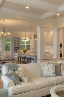 Γαλλικό σχεδιασμό σαλόνι κουζίνας στυλ