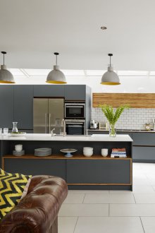 Σχεδιασμός κουζίνας σαλόνι με ένα σετ