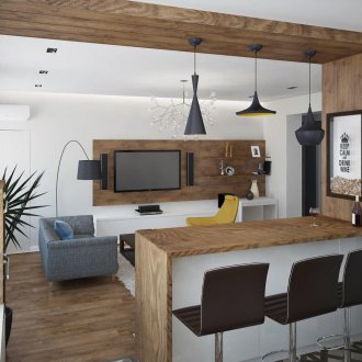 Σχεδιασμός καθιστικό κουζίνα στο Χρουστσόφ