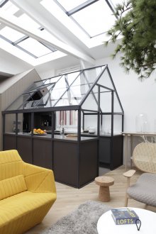 Σχεδιασμός σχεδίου κουζίνας σαλόνι