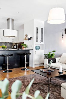 Art Nouveau σχεδιασμό σαλόνι κουζίνα