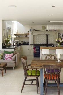 Ζευγάρι σχεδιασμός κουζίνας καθιστικού