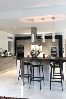 Σχεδιασμός κουζίνας καθιστικού από χάλυβα