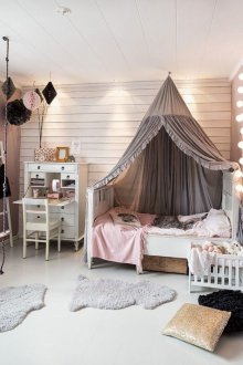 Decoração para crianças com dossel